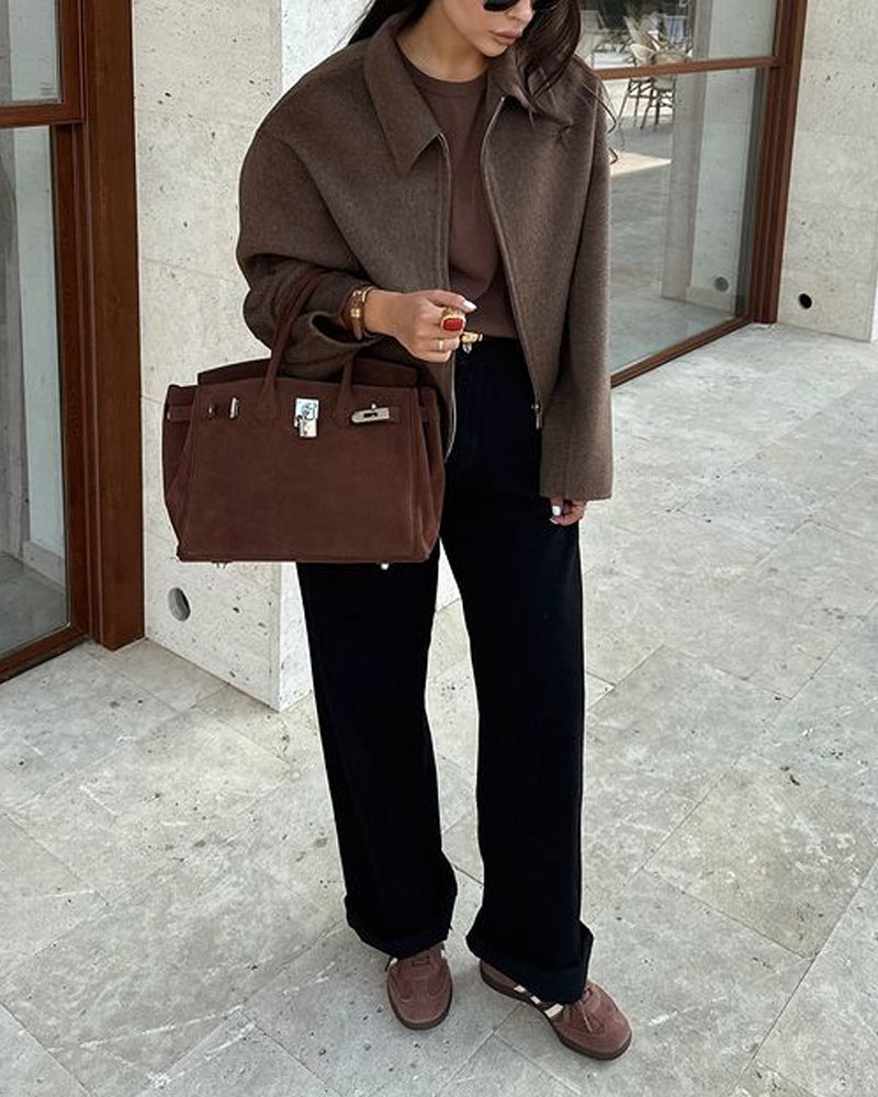 Georgia | Trendy boxový štýl kabát pre moderný vzhľad