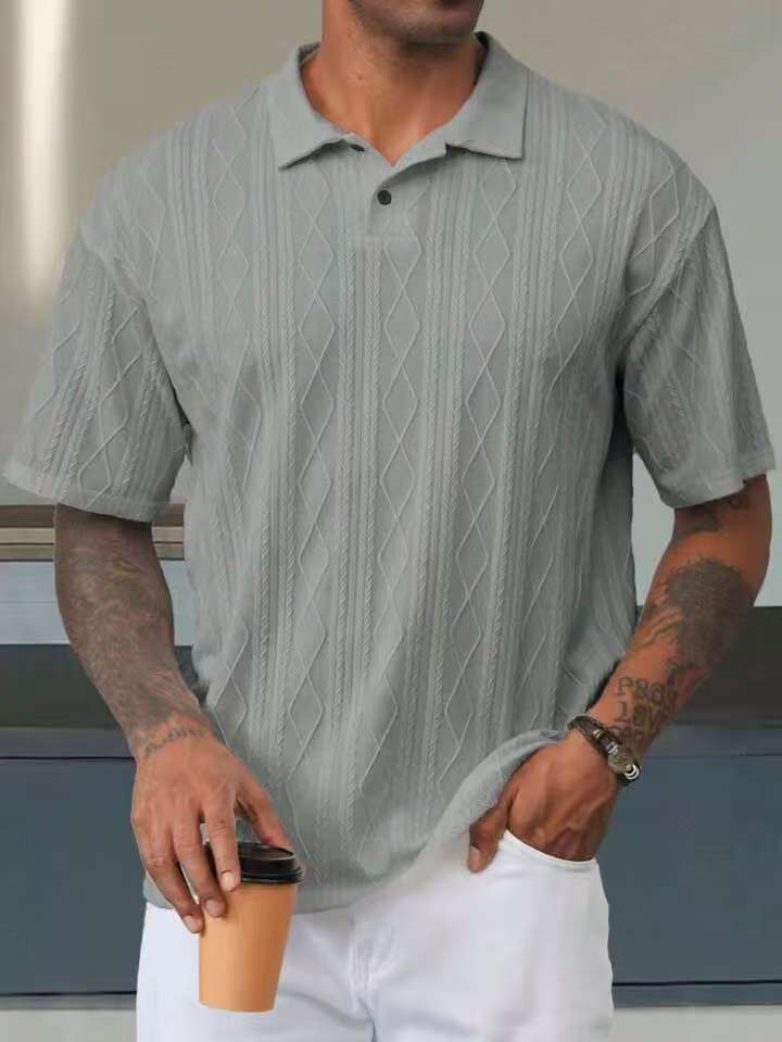 Alex - Vzorované polo tričko na voľný čas