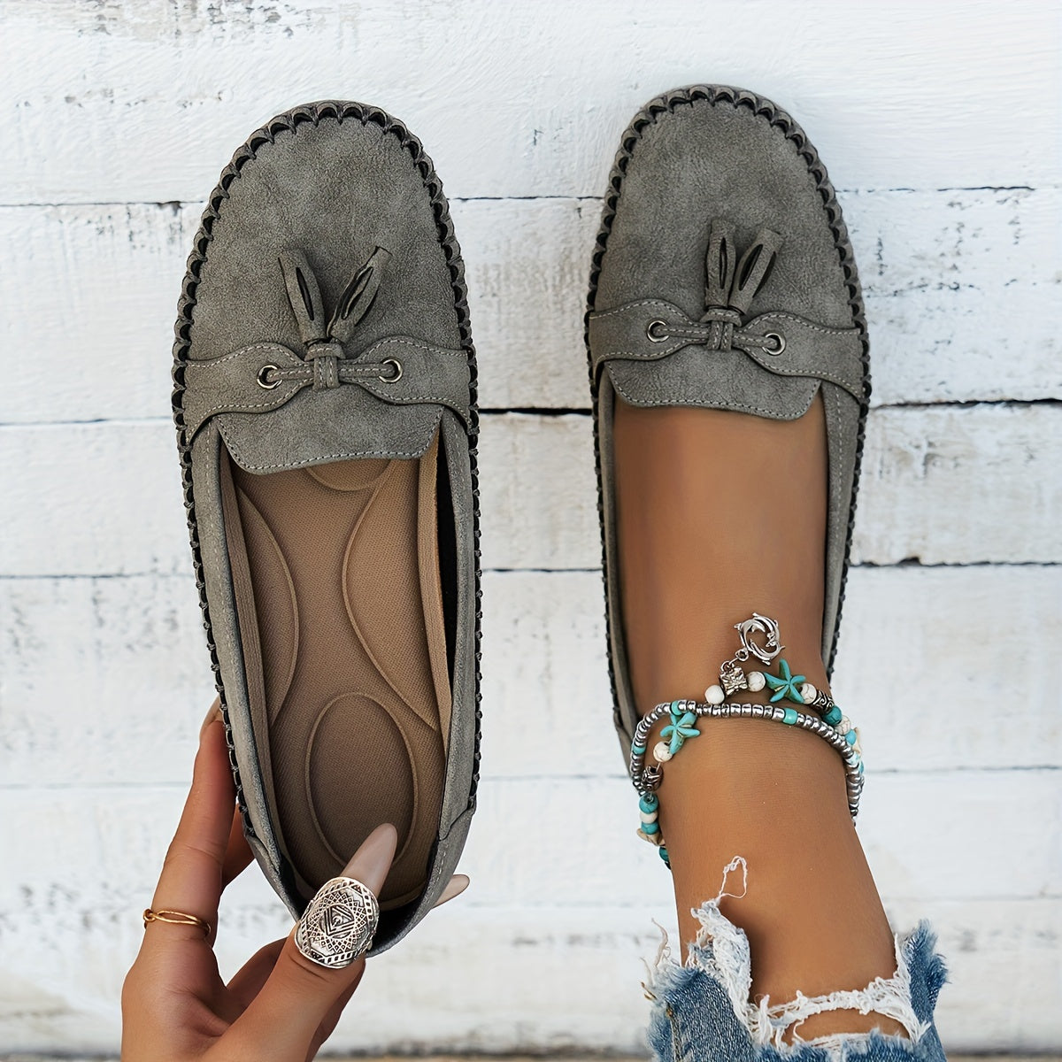 Nadine | Klassiske loafers med kvastdetalje
