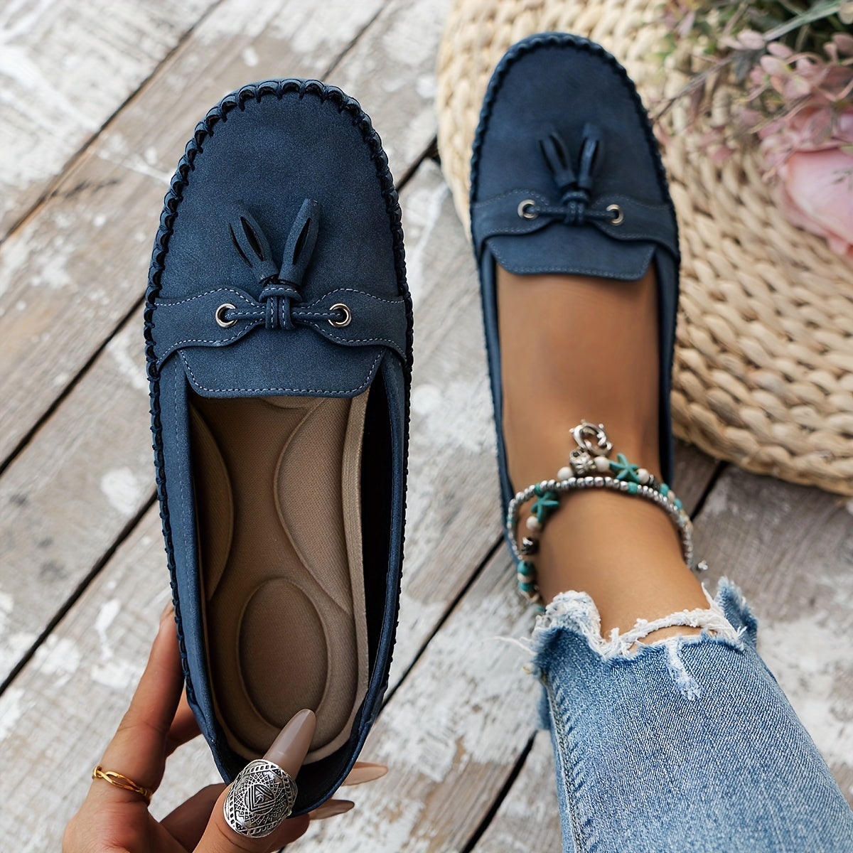 Nadine | Klassiske loafers med kvastdetalje