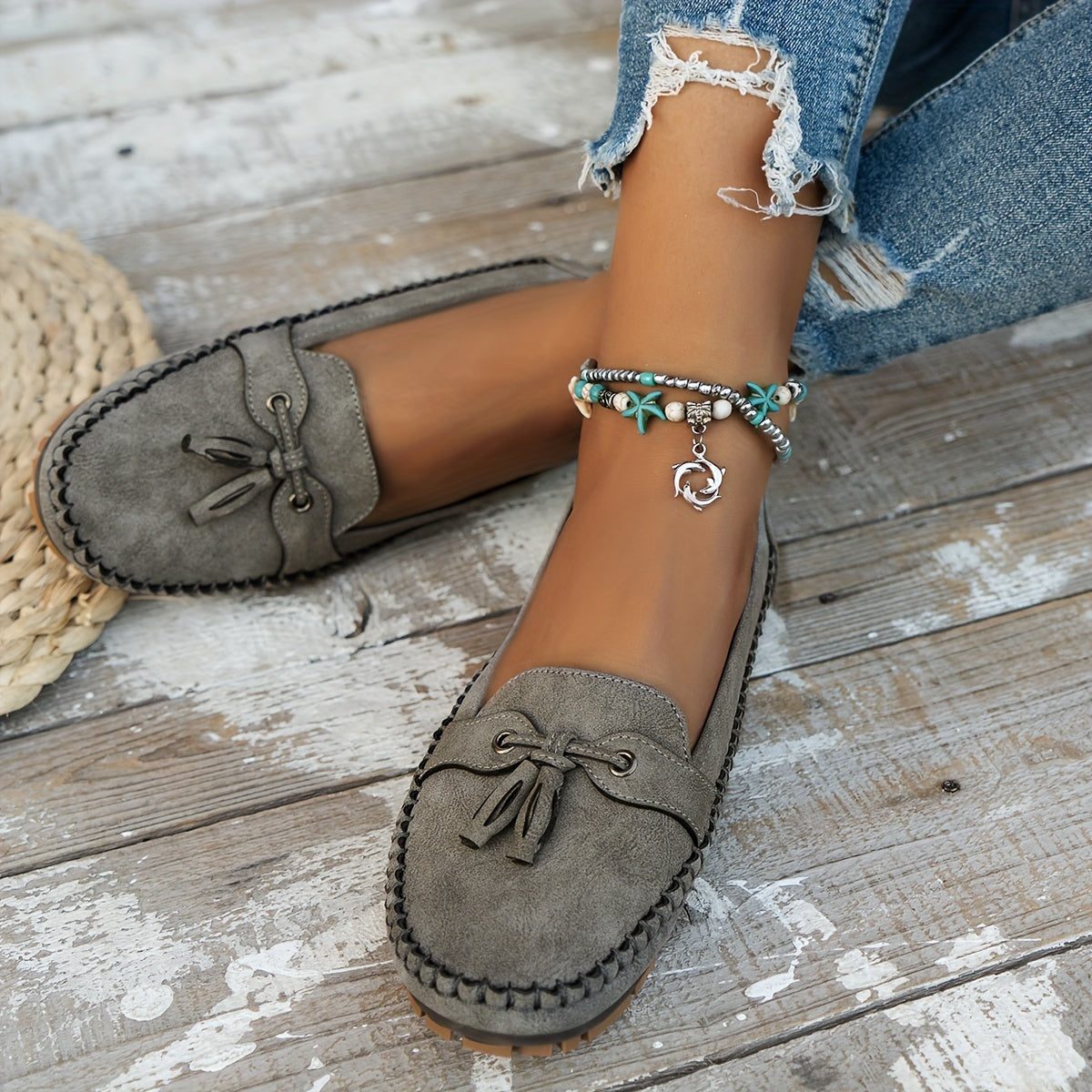 Nadine | Klassiske loafers med kvastdetalje