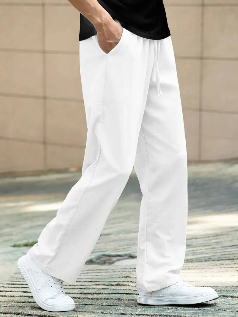 Valerio l  Casual Ľanové Letné Nohavice