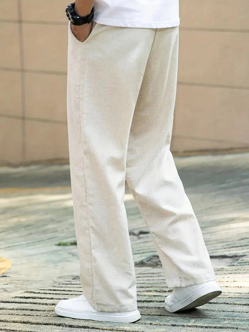 Valerio l  Casual Ľanové Letné Nohavice