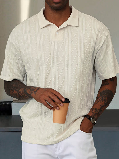 Alex - Vzorované polo tričko na voľný čas