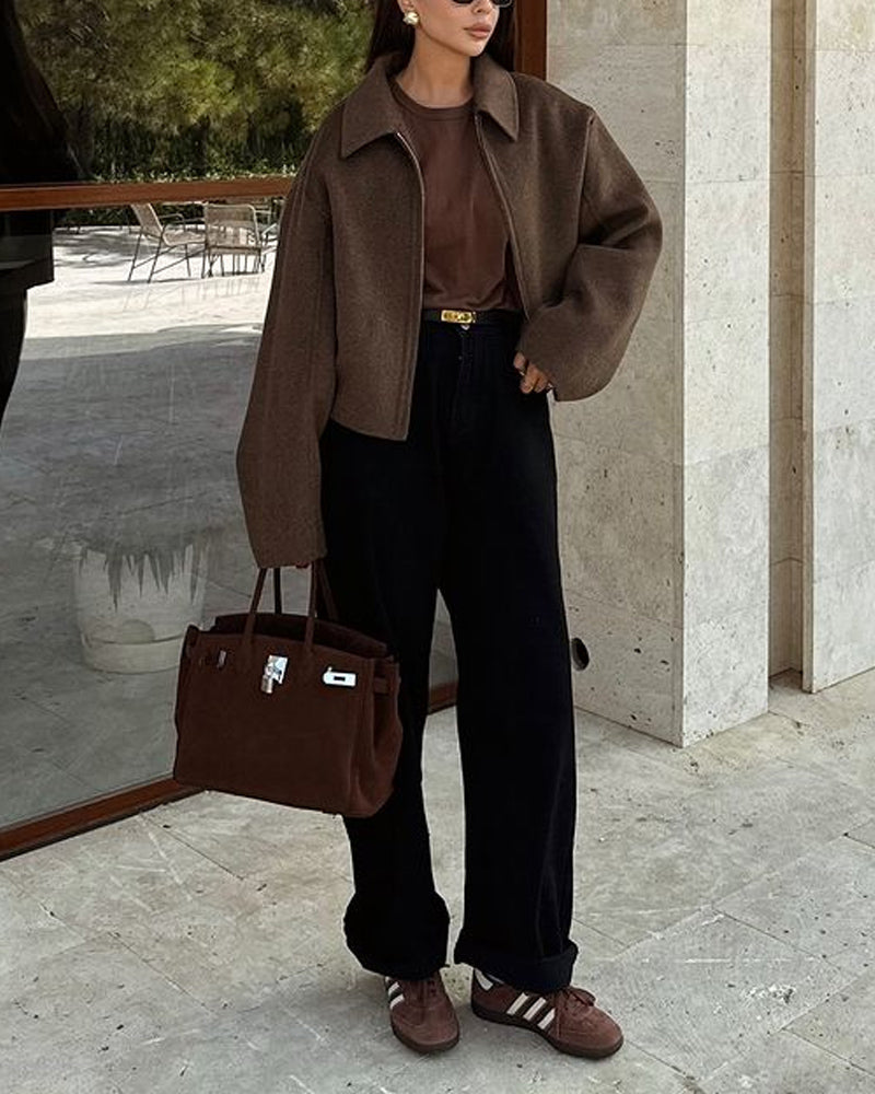 Georgia | Trendy boxový štýl kabát pre moderný vzhľad