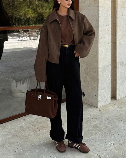 Georgia | Trendy boxový štýl kabát pre moderný vzhľad