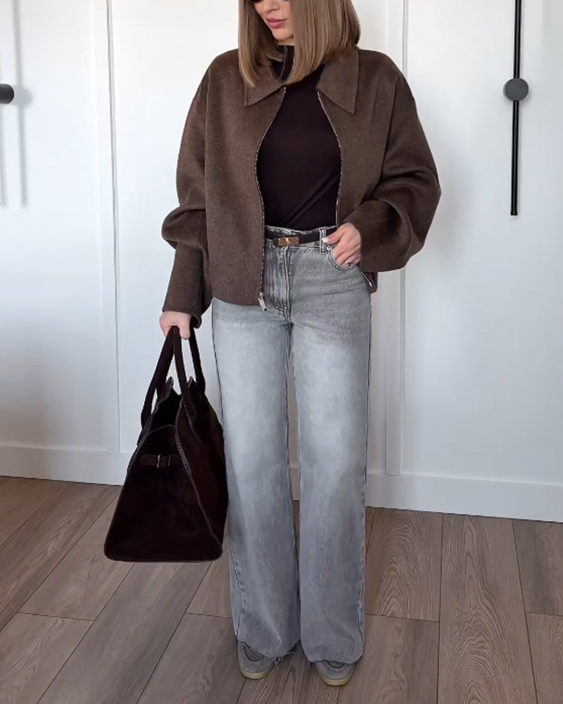 Georgia | Trendy boxový štýl kabát pre moderný vzhľad