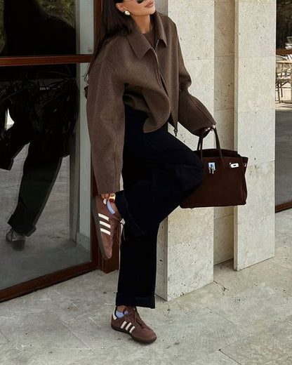 Georgia | Trendy boxový štýl kabát pre moderný vzhľad