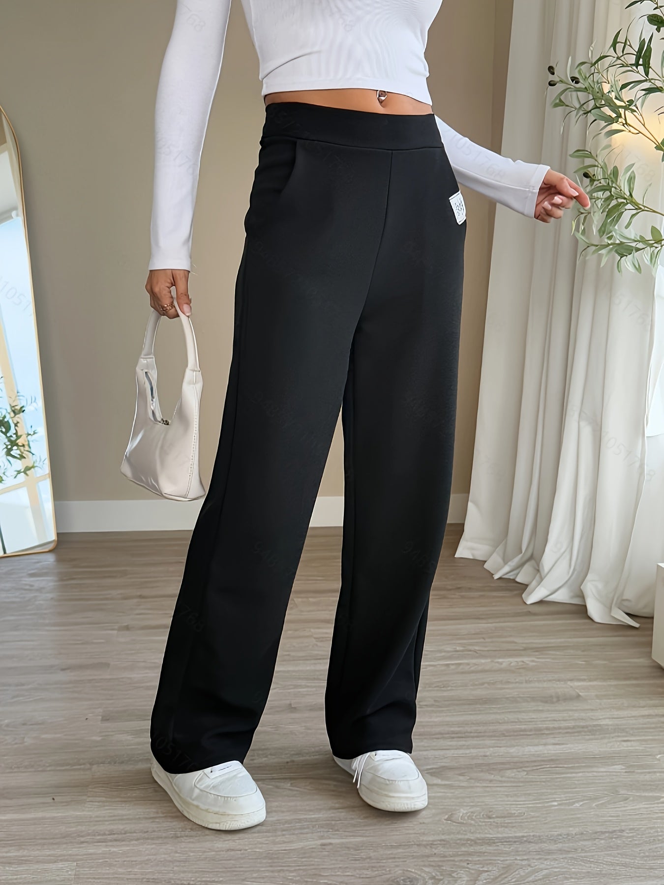 Rūta - Čierne nohavice s elastickým pásom