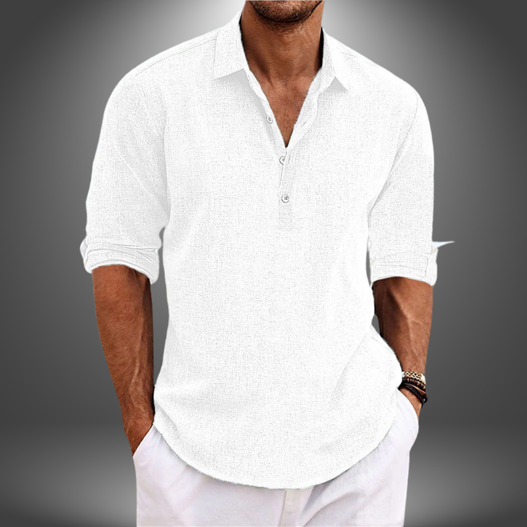 Boris | Elegantná košeľa z bavlny a ľanu