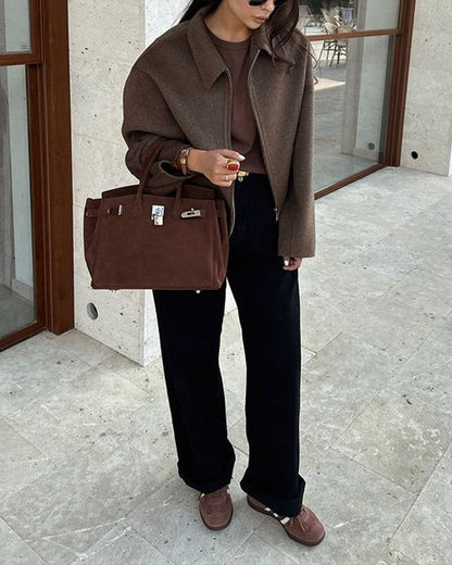 Georgia | Trendy boxový štýl kabát pre moderný vzhľad