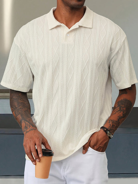 Alex - Vzorované polo tričko na voľný čas