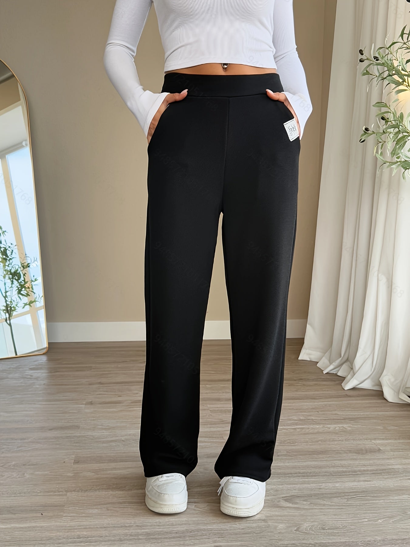 Rūta - Čierne nohavice s elastickým pásom