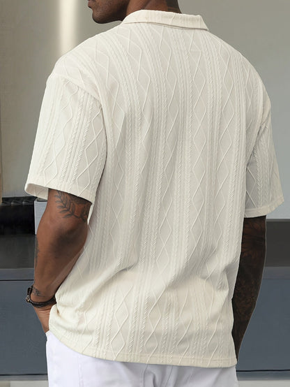 Alex - Vzorované polo tričko na voľný čas