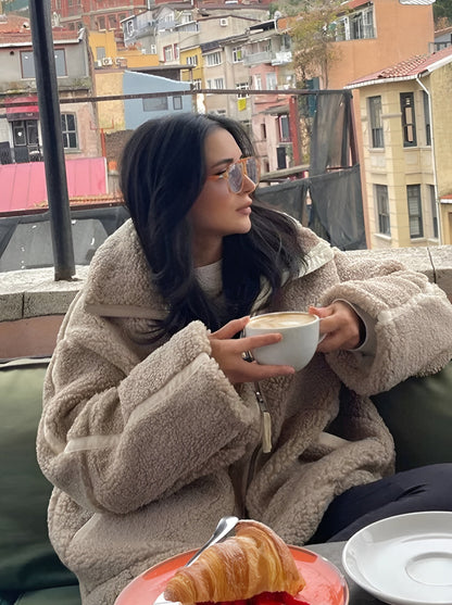 Denisa | Nadrozmerný teddy kabát