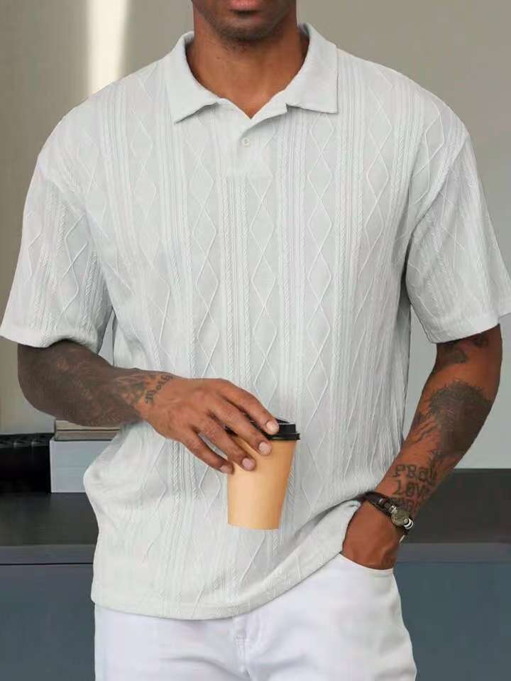 Alex - Vzorované polo tričko na voľný čas