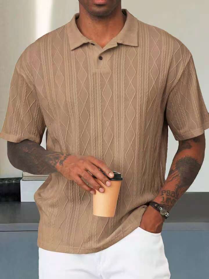 Alex - Vzorované polo tričko na voľný čas