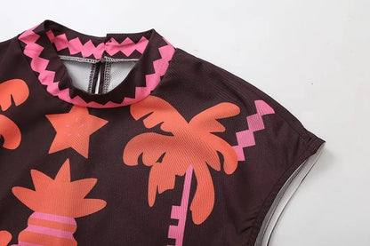 Katia - Tlačený top a sukňa