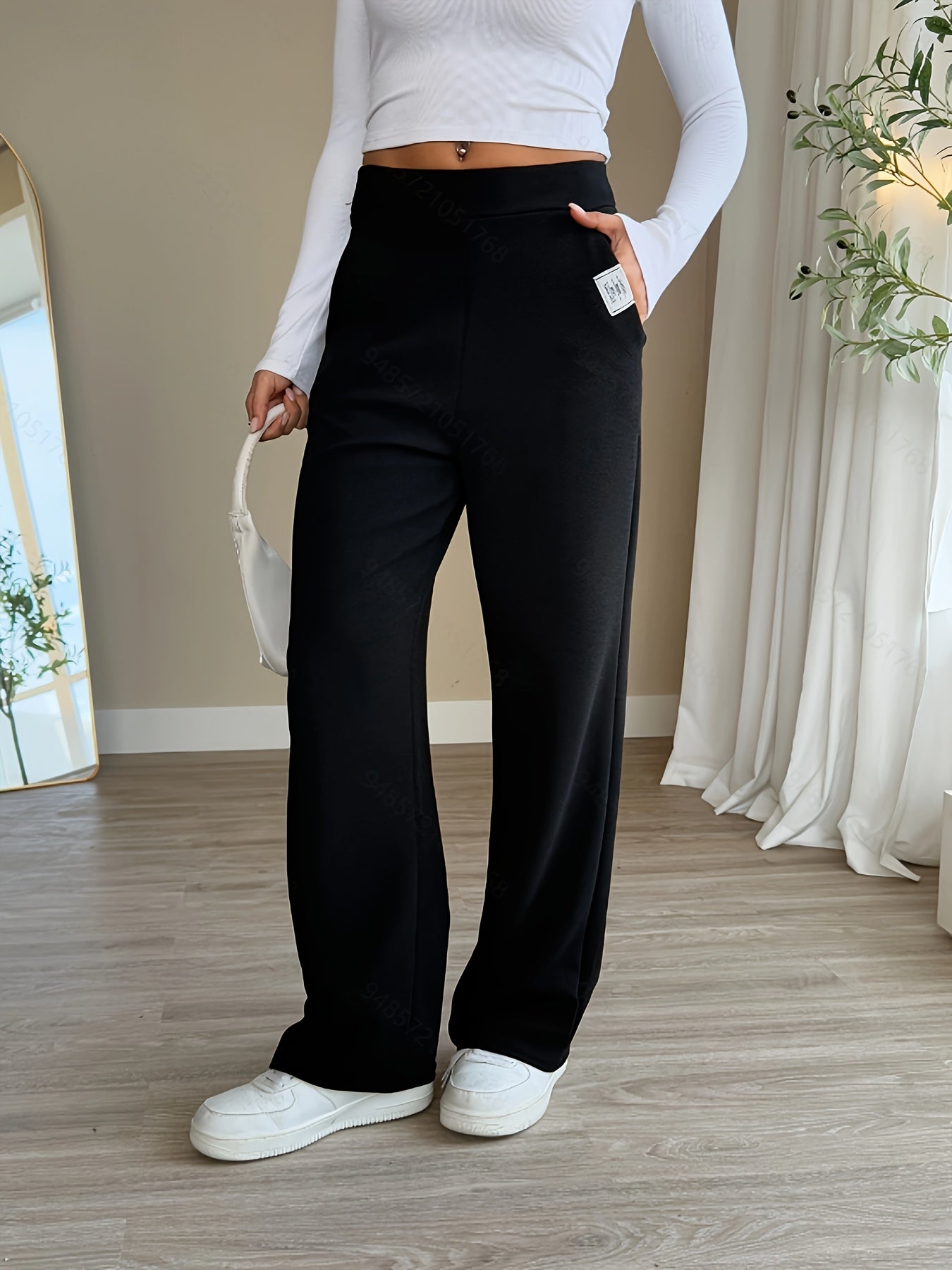 Rūta - Čierne nohavice s elastickým pásom