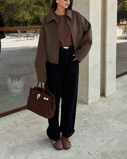 Georgia | Trendy boxový štýl kabát pre moderný vzhľad