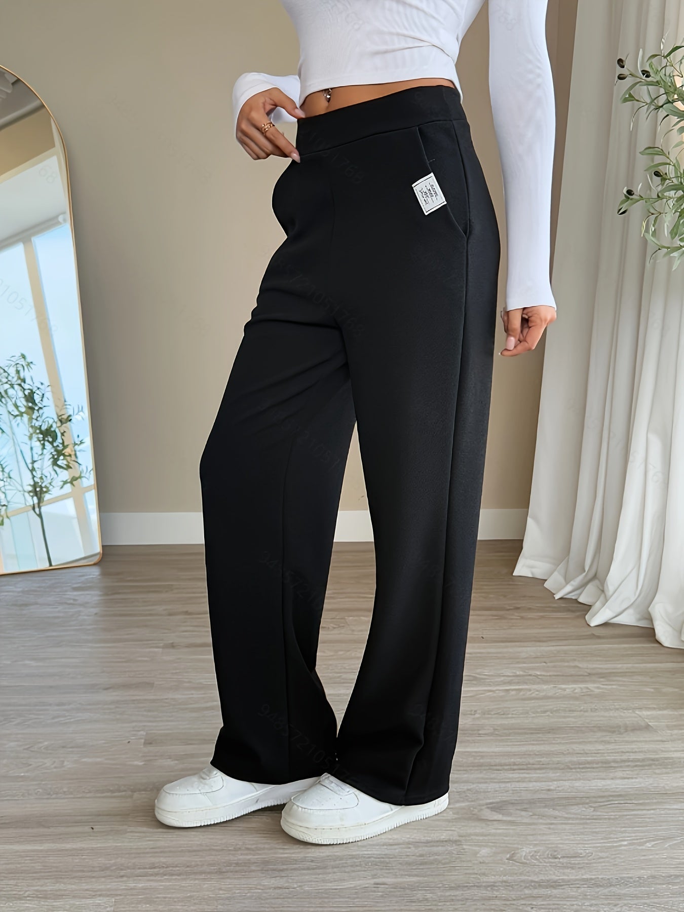 Rūta - Čierne nohavice s elastickým pásom