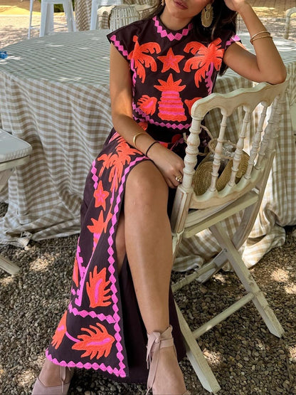 Katia - Tlačený top a sukňa