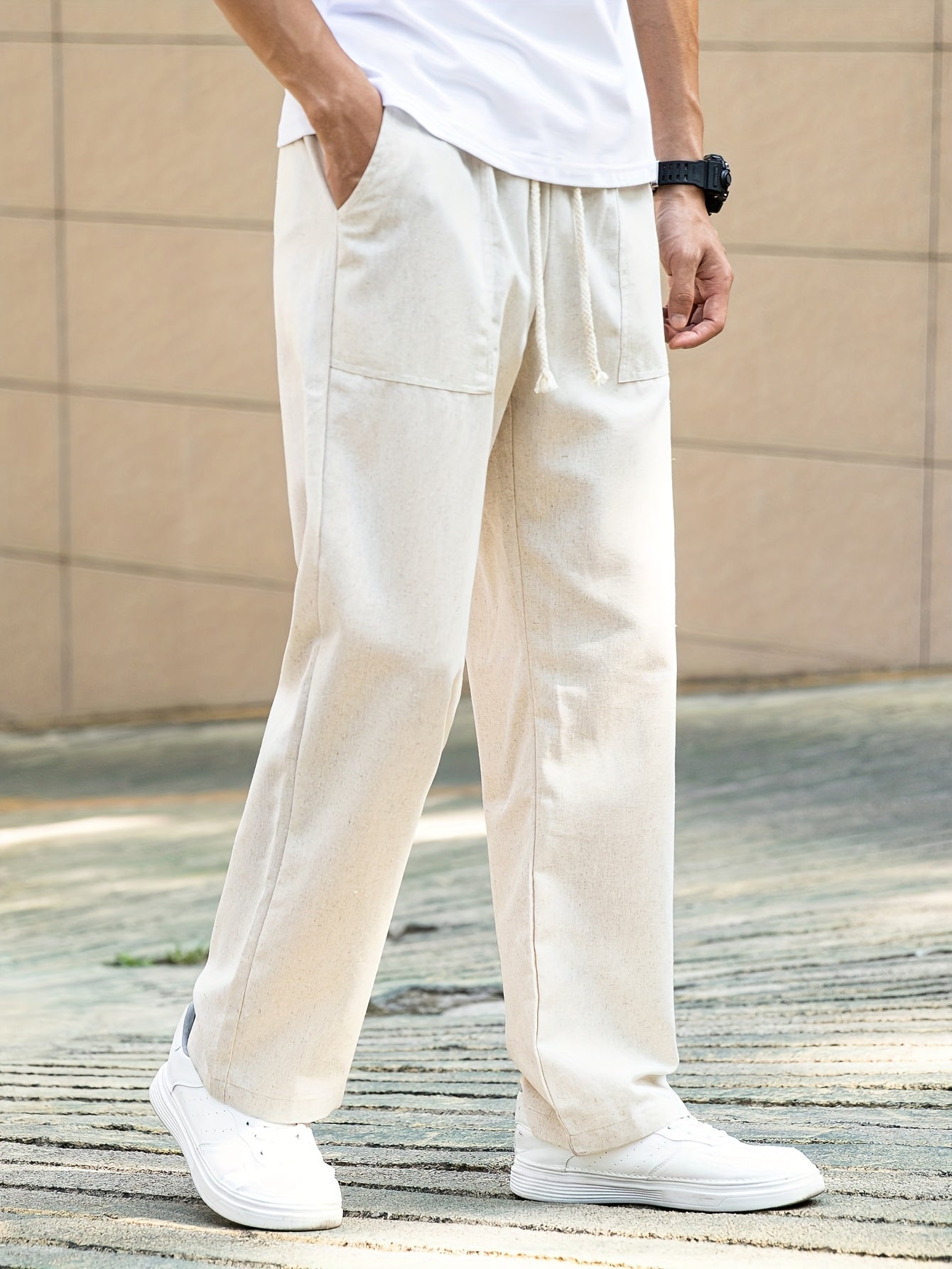 Sorentino l  Casual Ľanové Letné Nohavice