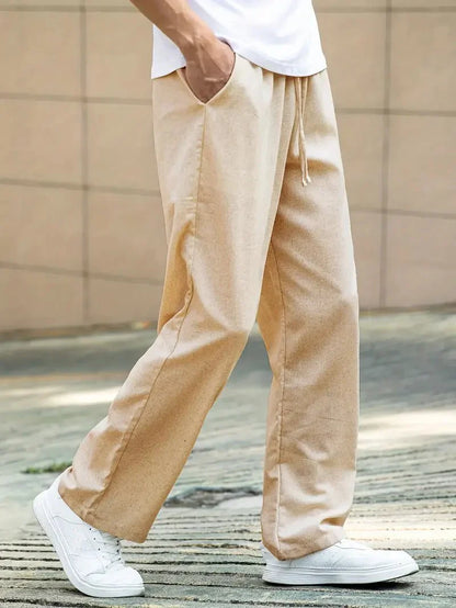 Valerio l  Casual Ľanové Letné Nohavice