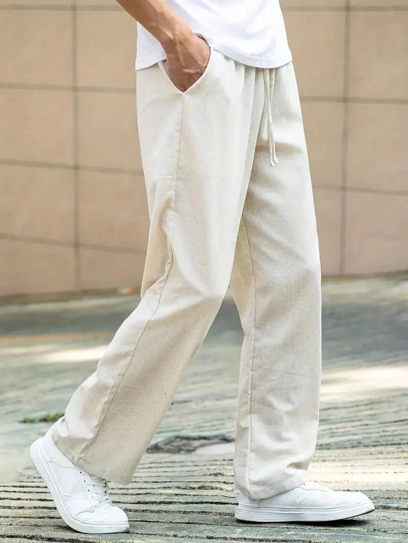 Valerio l  Casual Ľanové Letné Nohavice